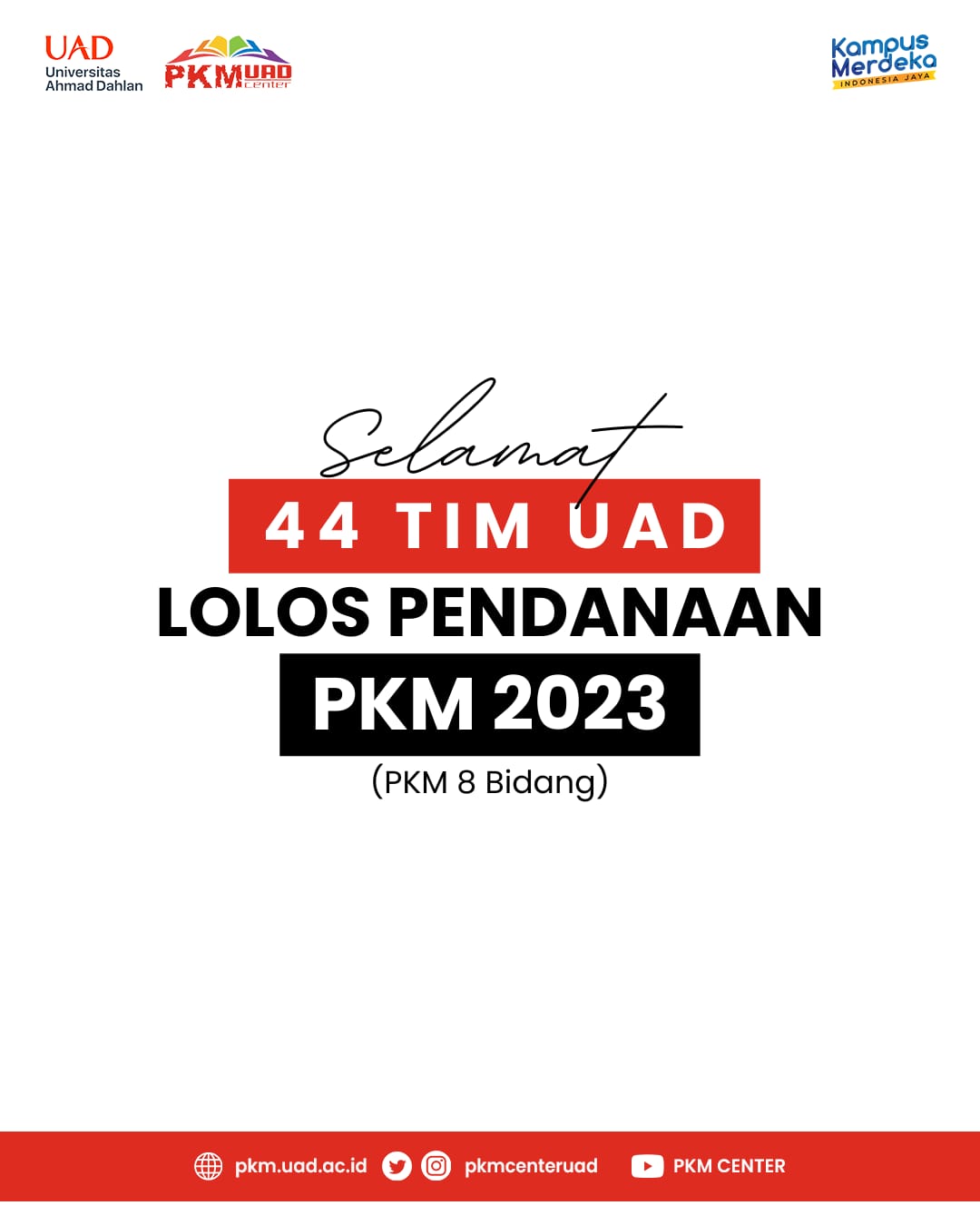 Lolos Pendanaan PKM UAD 2023